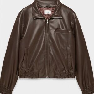 Aritzia Wilfred Chocolate Bomber Jacket